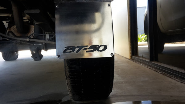 Stainless steel mudflap counterweights MAZDA BT50