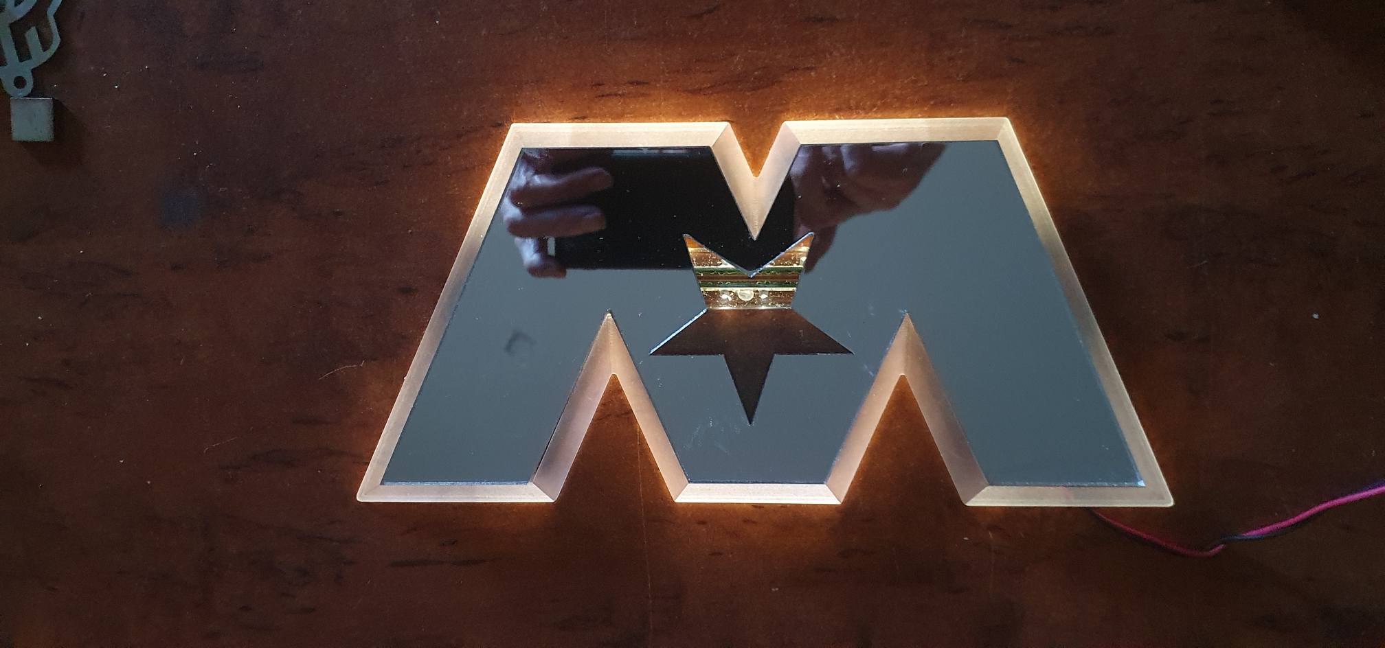 Western Star Bonnet Badge Acrylic LED light (Clear)