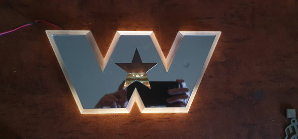 Western Star Stainless Steel Bonnet Badge light cover