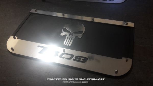 Custom Stainless Steel Mudflap Counterweights T409 PUNISHER