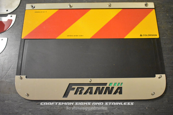 Custom Stainless Steel Mudflap Counterweights FRANNA Cranes