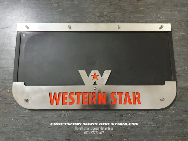 Stainless Steel Mudflap Counterweight Western Star