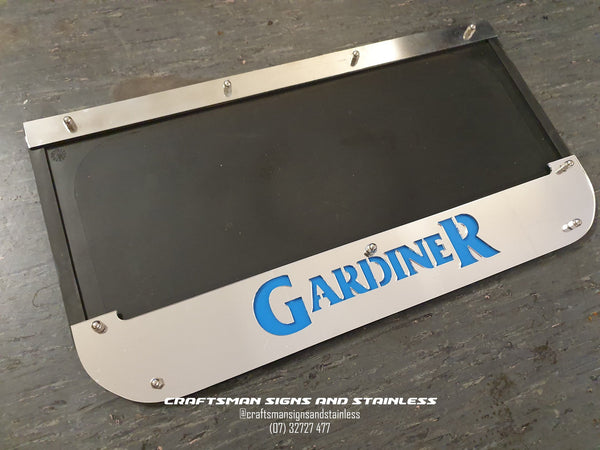 Custom Stainless Steel Mudflap Counterweight GARDINER