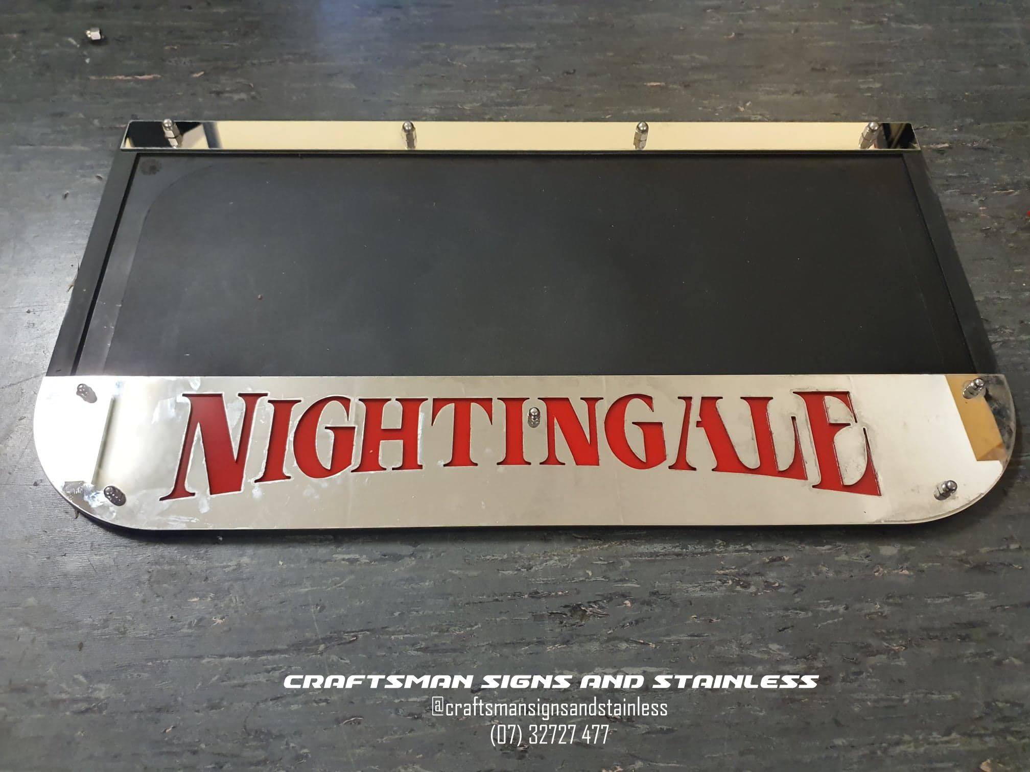Custom Stainless Steel Mudflap Counterweight NIGHTINGALE