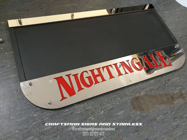 Custom Stainless Steel Mudflap Counterweight NIGHTINGALE