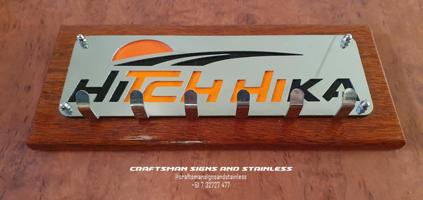 Stainless steel key ring holder 'Hitch Hyka'