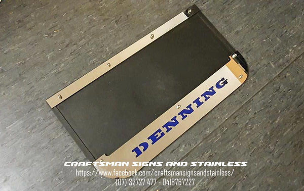 Custom Stainless Steel Mudflap Counterweight DENNING