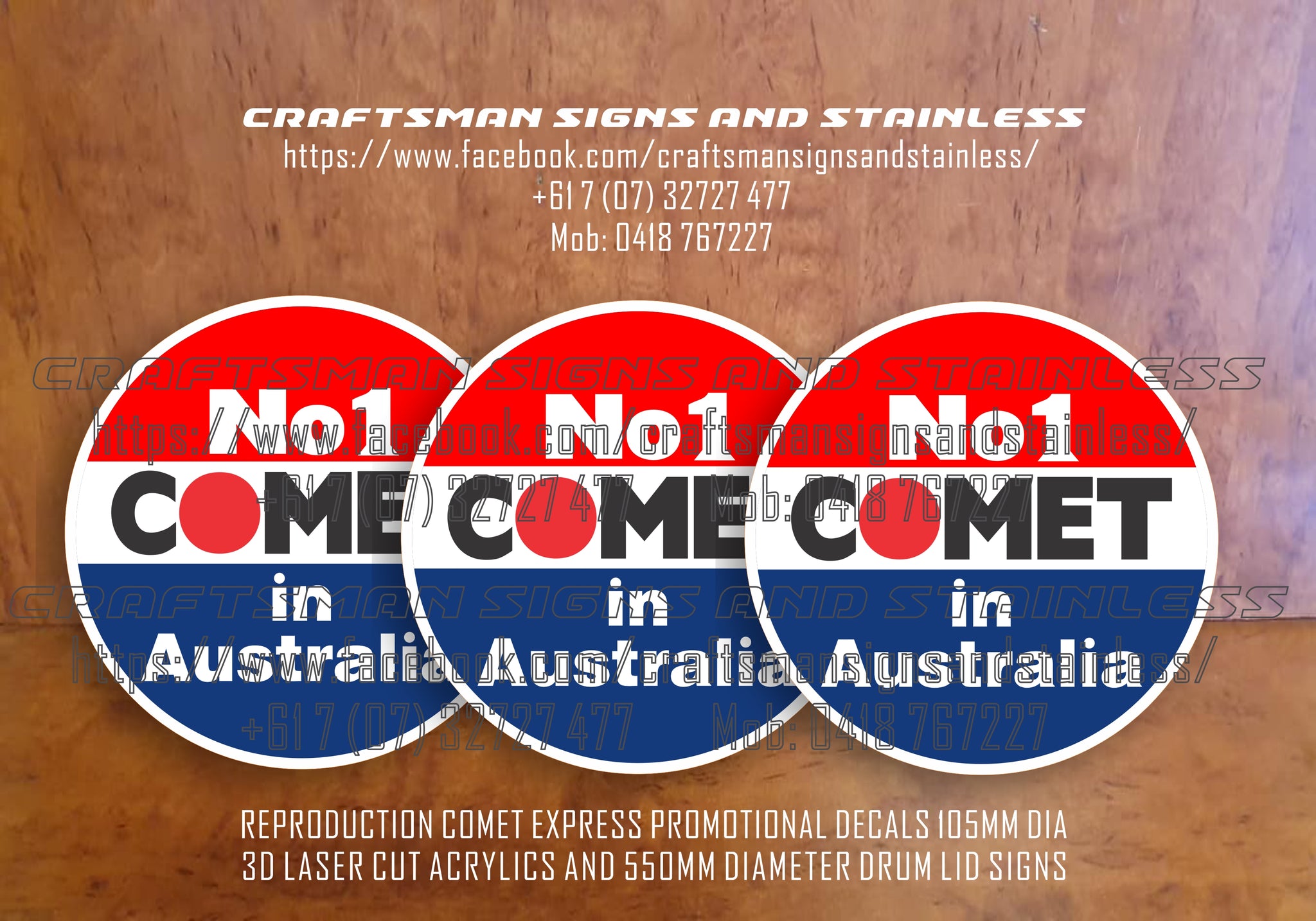 COMET #1 OVERNIGHT EXPRESS ROUND DECAL