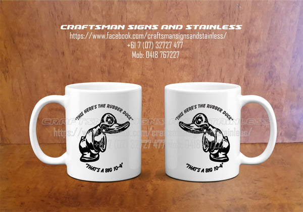 Custom white ceramic Coffee Mug CONVOY Rubber Duck