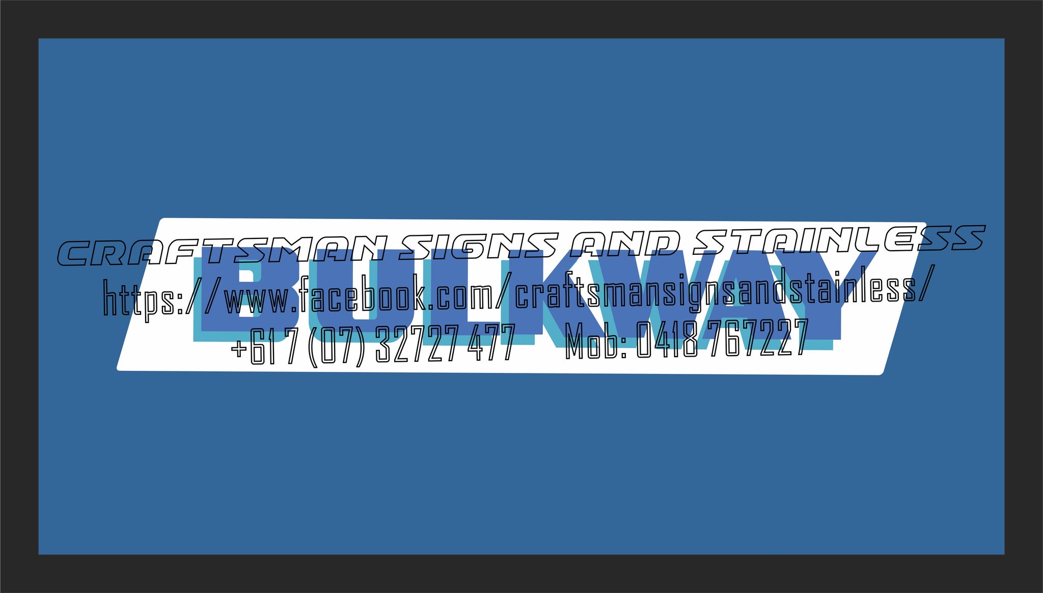 CUBICO BULKWAY Blue Logo Bar Mat