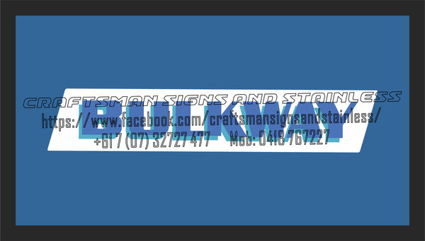 CUBICO BULKWAY Blue Logo Bar Mat