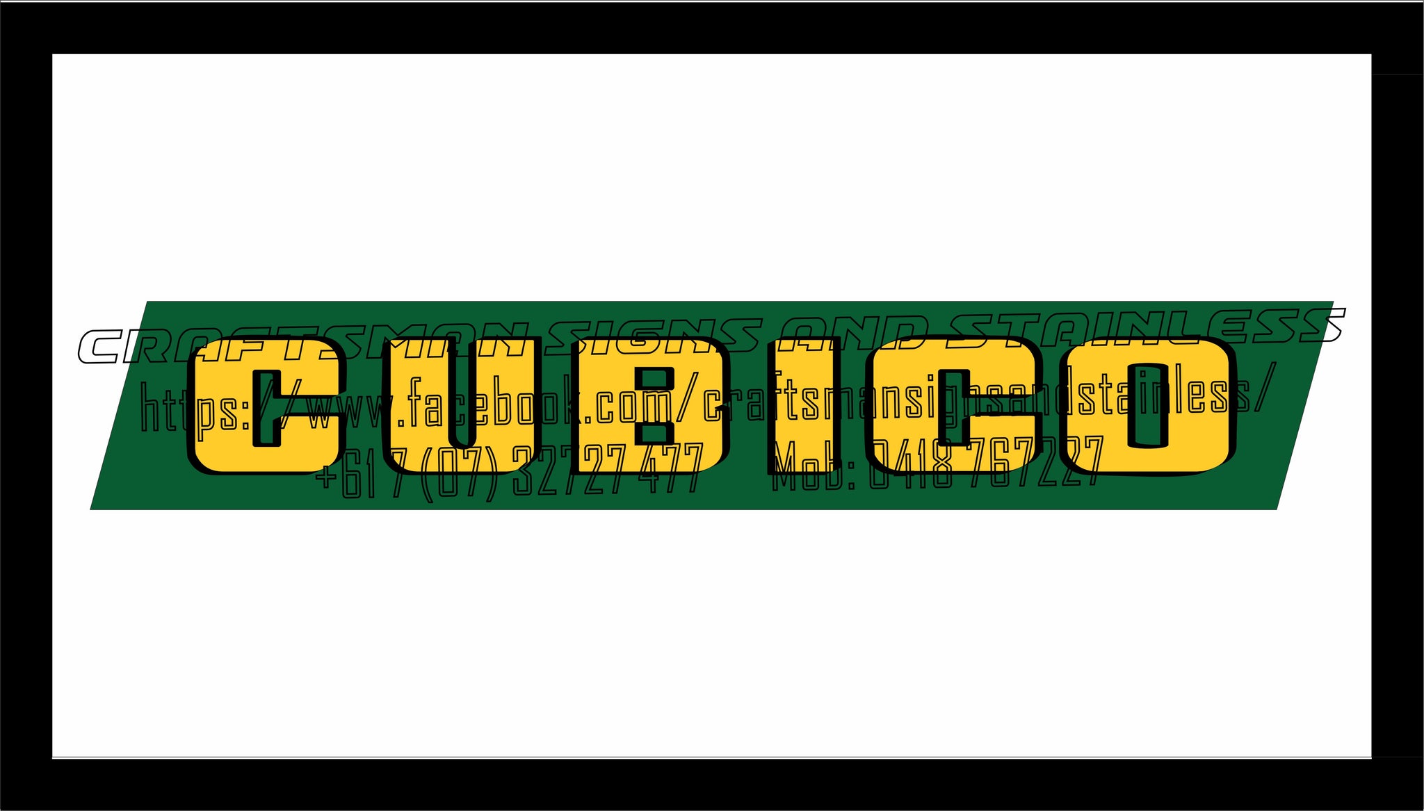 CUBICO Green Logo Bar Mat