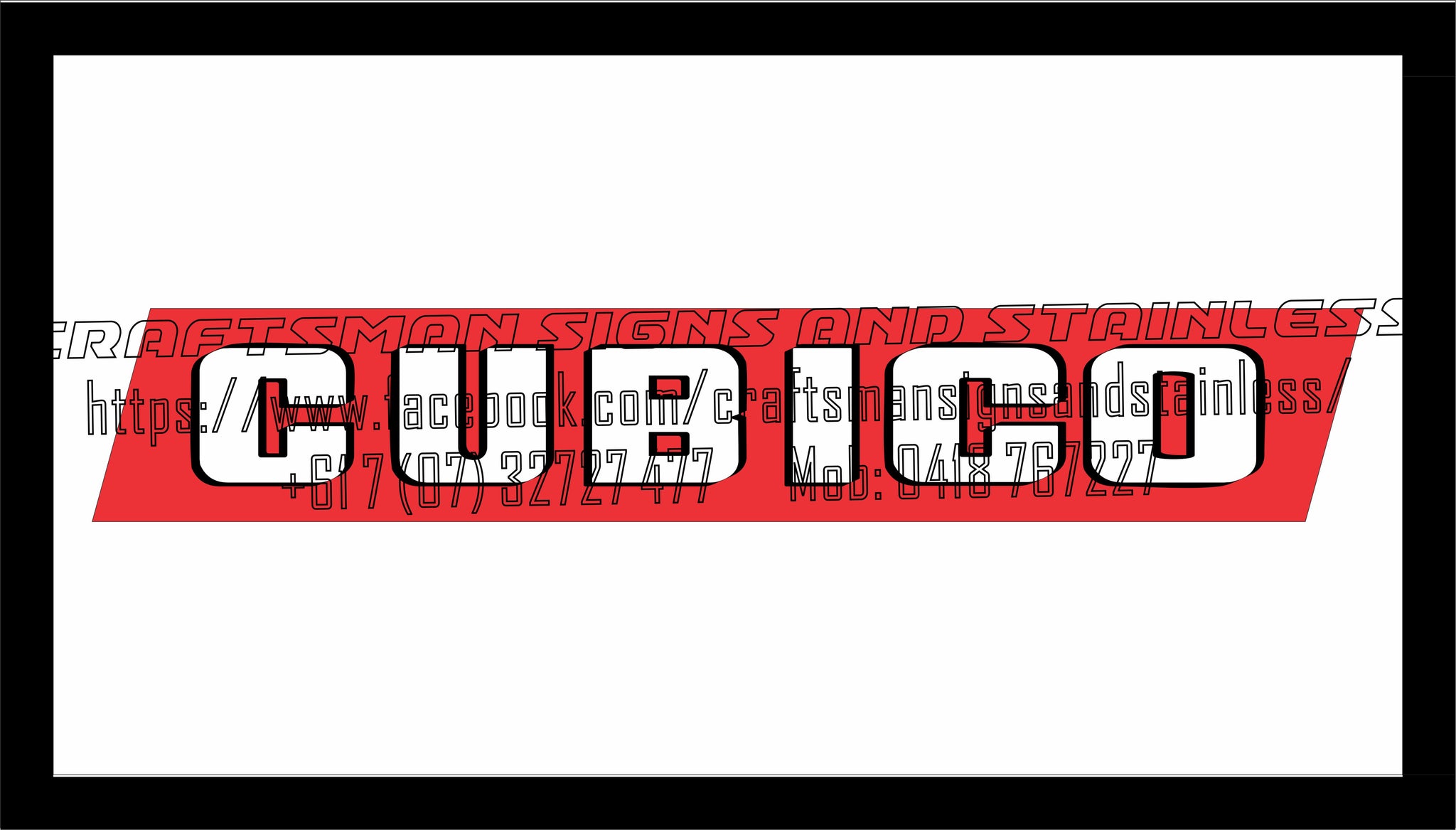 CUBICO Old Red Logo Bar Mat