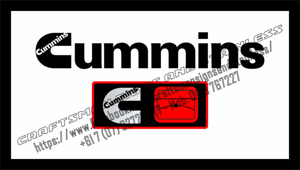 CUMMINS RED 'Celect' Badge Bar Mat