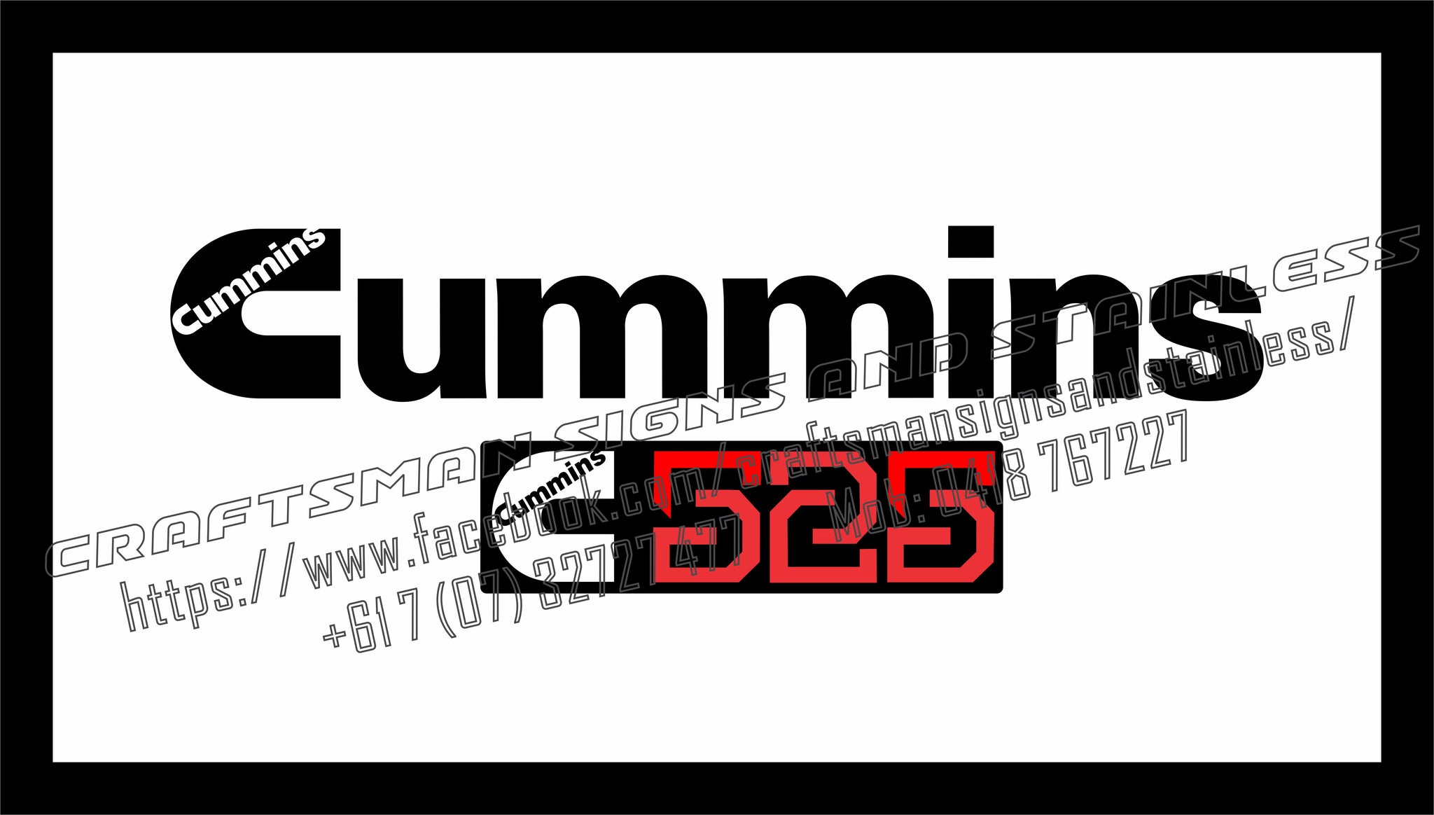 CUMMINS N14 525HP Decal Badge Bar Mat