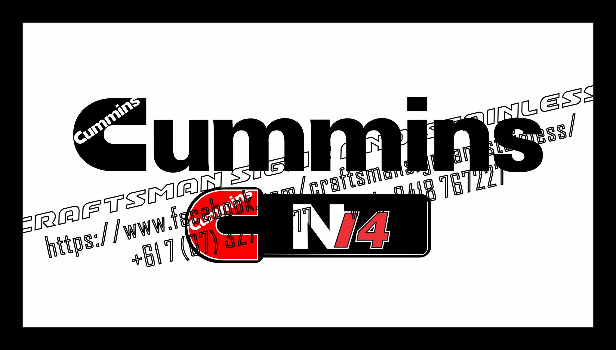 CUMMINS N14 NEW Decal Badge Bar Mat