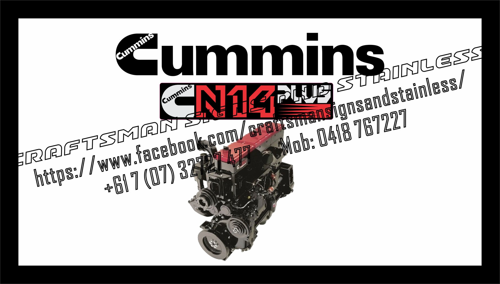 CUMMINS N14 PLUS Engine Badge Bar Mat
