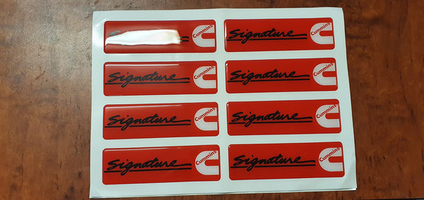 EPOXY DOMED CUMMINS 'Signature' decals