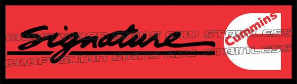 CUMMINS RED Signature Badge Bar Mat