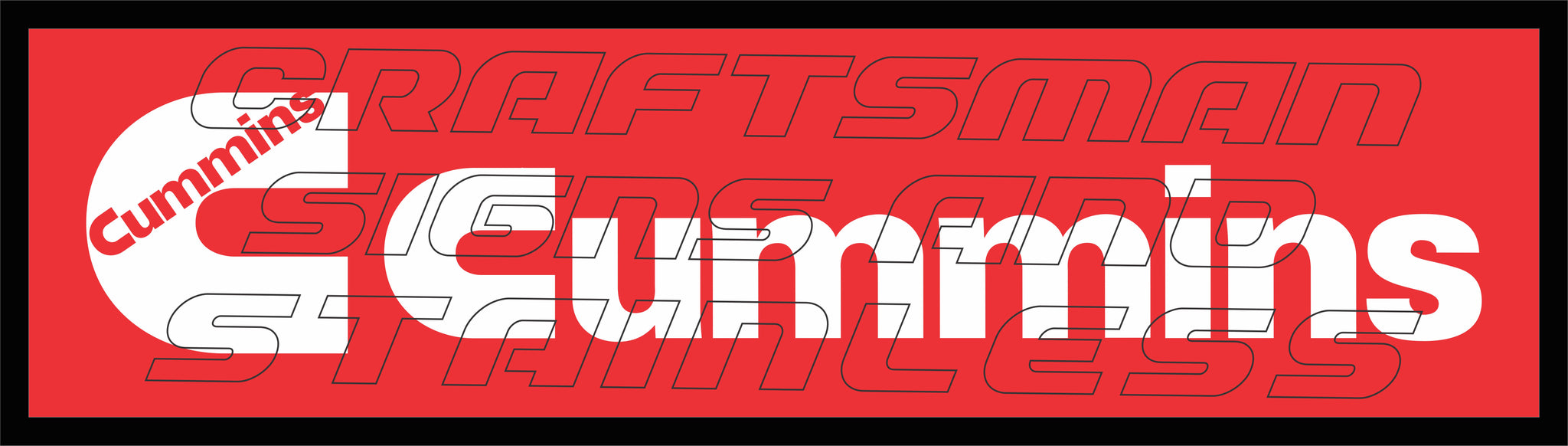 CUMMINS RED 'C' BADGE Bar Mat