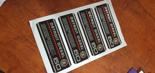 EPOXY DOMED DECALS DETROIT DIESEL 'Series 60'