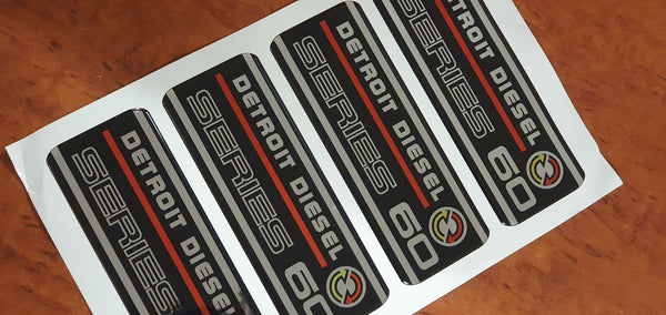 Reproduction Detroit Diesel Series 60 Epoxy domed decal