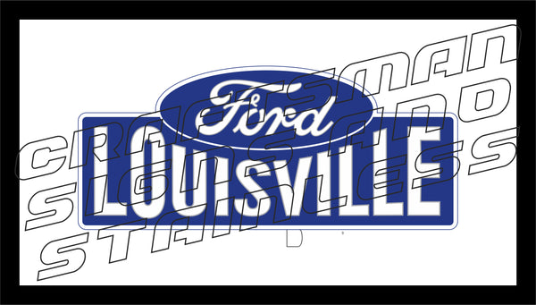 Ford Louisville Blue Oval Bar Mat