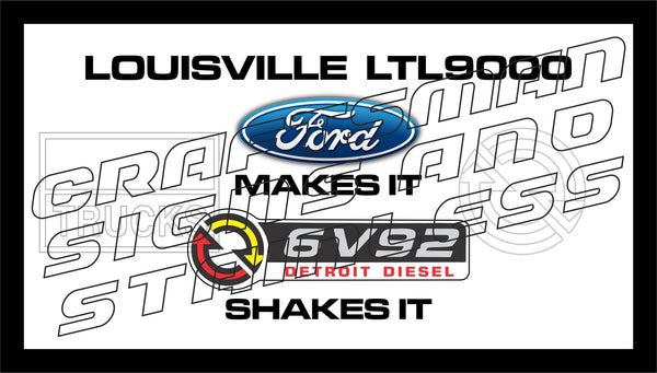 Ford LOUISVILLE LTL 9000 DETROIT 6V92 Shakes it Bar Mat (Copy)