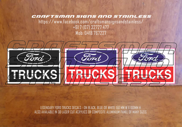 FORD TRUCKS DECAL Reproduction