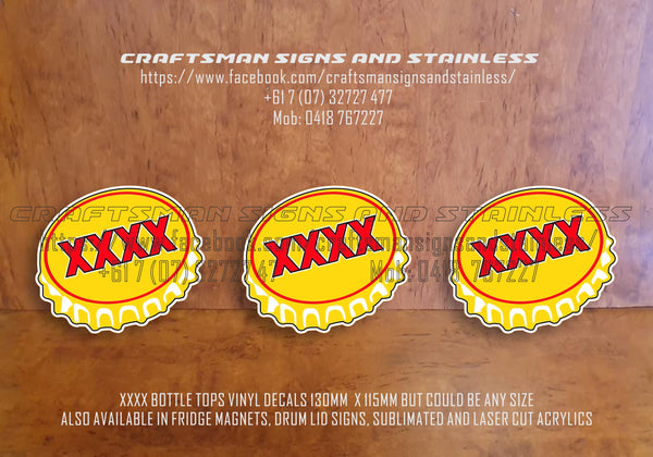 XXXX Bottle top Decal