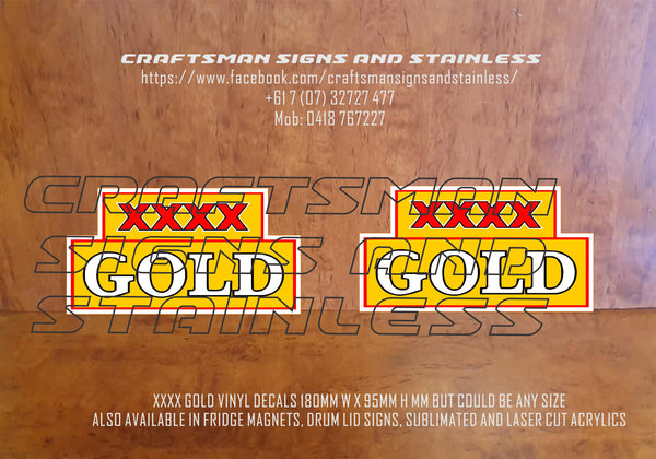 XXXX Gold Decal