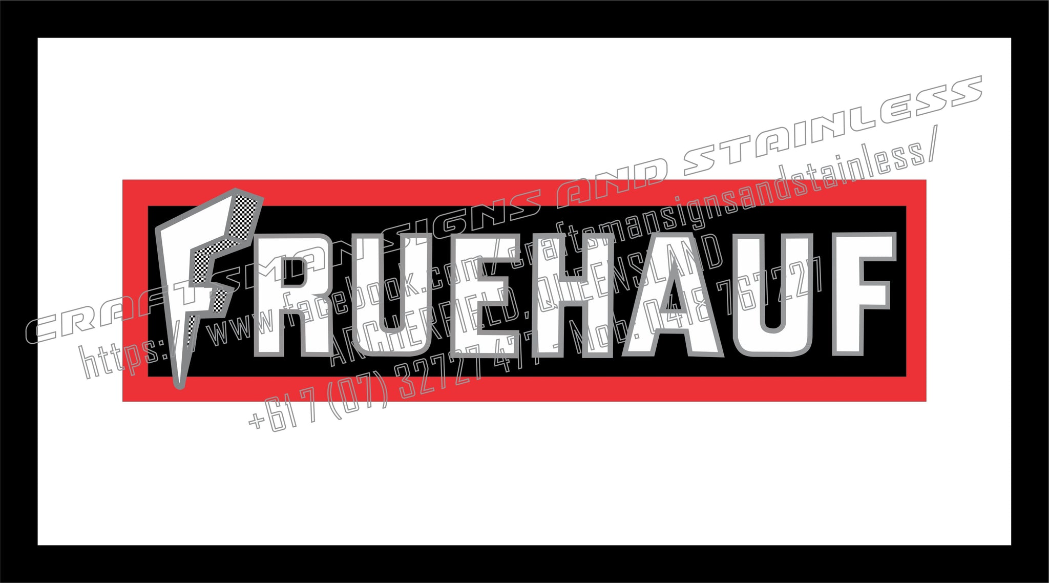 Fruehauf Trailer Logo Banner Bar Mat