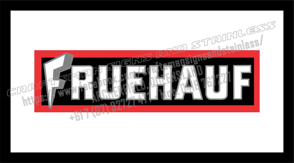 Fruehauf Trailer Logo Banner Bar Mat