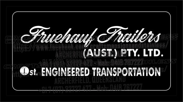 Fruehauf Trailer Script Logo Bar Mat