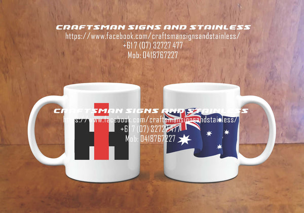 Custom white ceramic Coffee Mug INTERNATIONAL IHC