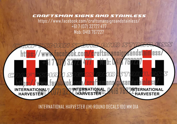 Decal International Harvester (IHC) Round