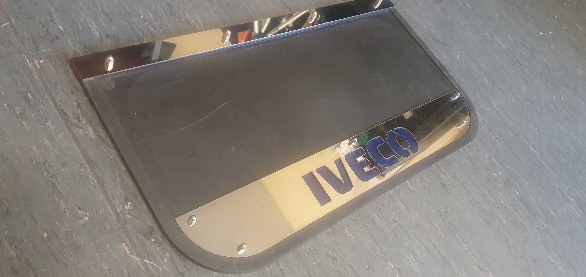 Custom Stainless Steel Mudflap Counterweights IVECO