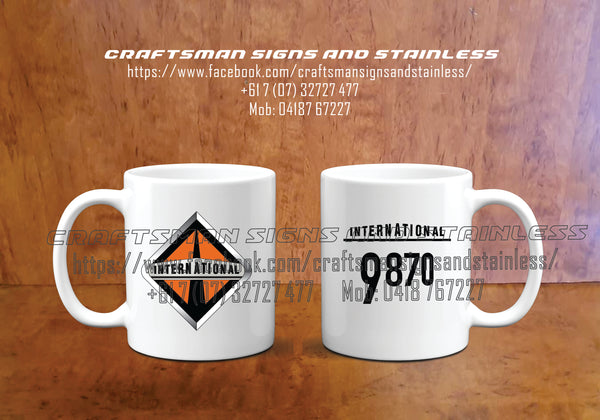 Custom white ceramic Coffee Mug INTERNATIONAL 9870