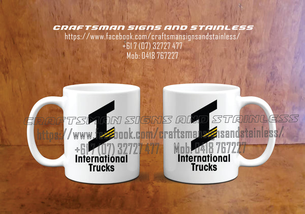 Custom white ceramic Coffee Mug INTERNATIONAL/IVECO