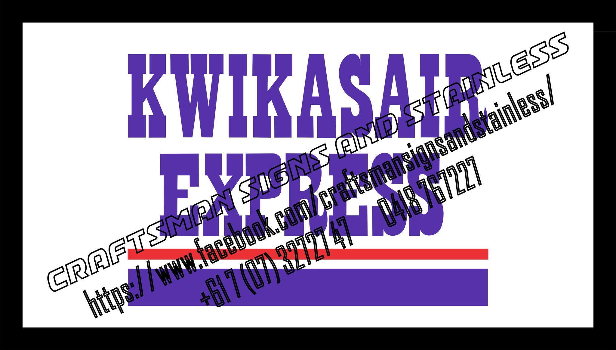 KWIKASAIR OVERNIGHT EXPRESS Bar Mat
