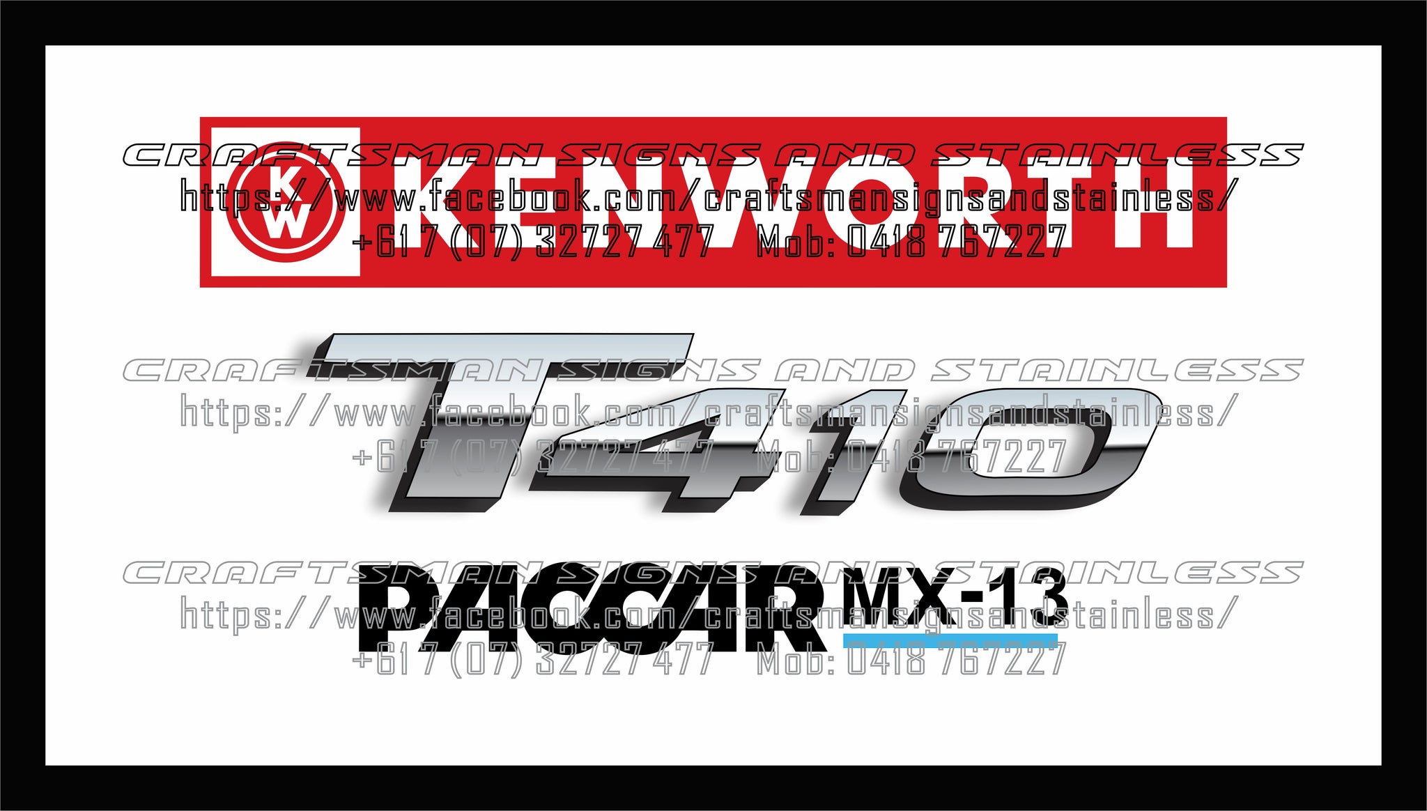 KENWORTH T410 MX-13 Bar Mat