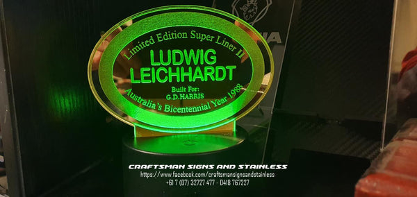 Acrylic edge lit MACK Bi Centennial SUPERLINER II 'LUDWIG LEICHHARDT'