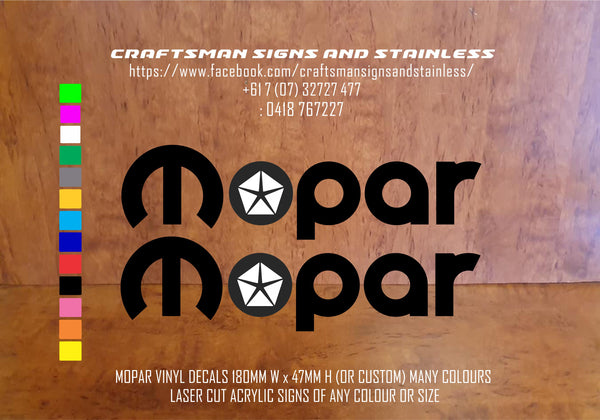 MOPAR vinyl decals