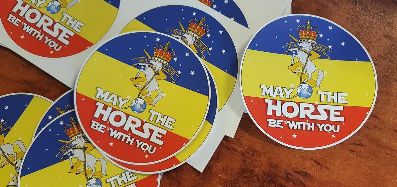RAEME (Informal) Decal 'May the Horse be with you'