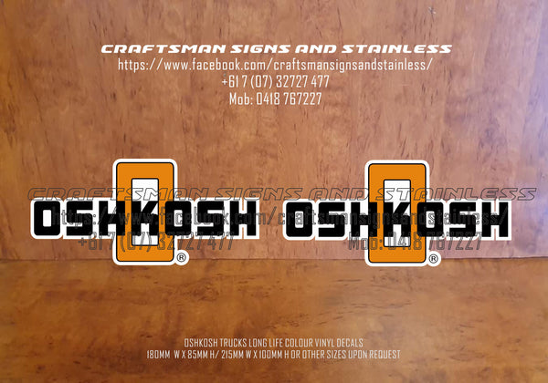 OSHKOSH VINYL DECAL (Black)