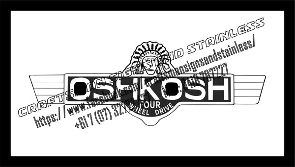 OSHKOSH 4WD Vintage Sign Bar Mat