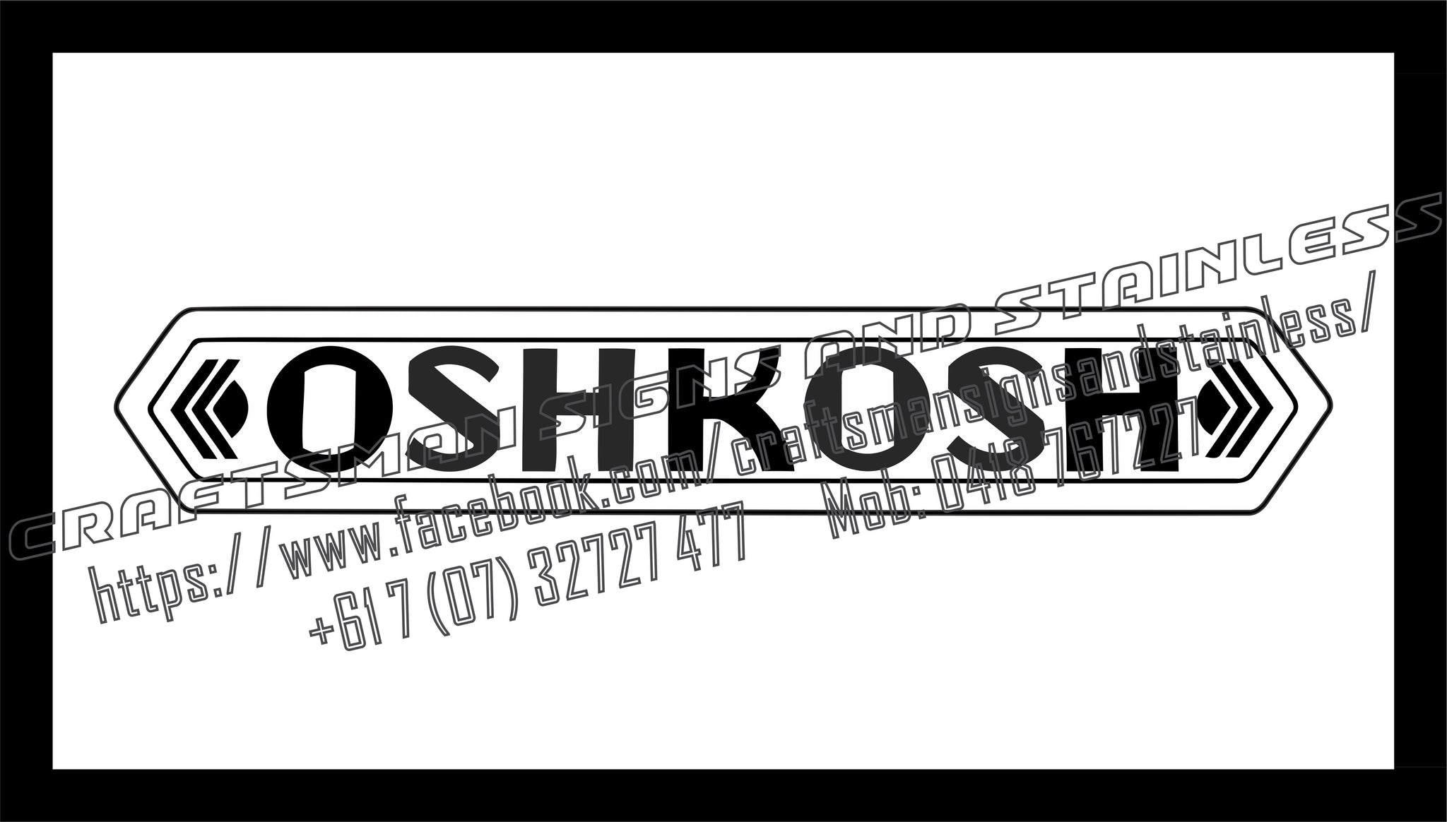 OSHKOSH Vintage Sign Bar Mat White