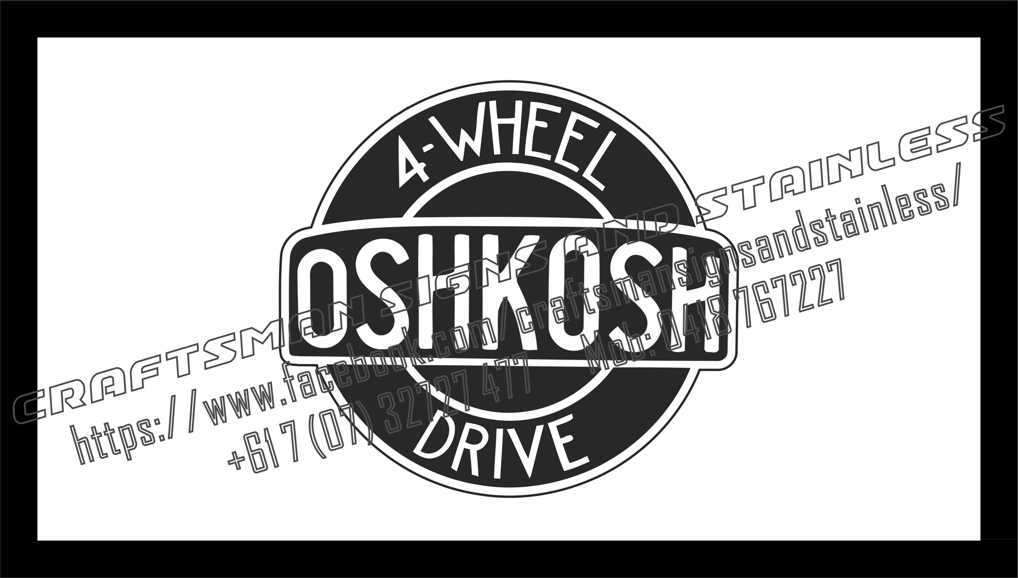 OSHKOSH Vintage 4WD Sign Bar Mat