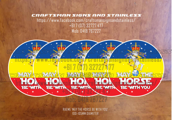 RAEME (Informal) Decal 'May the Horse be with you'