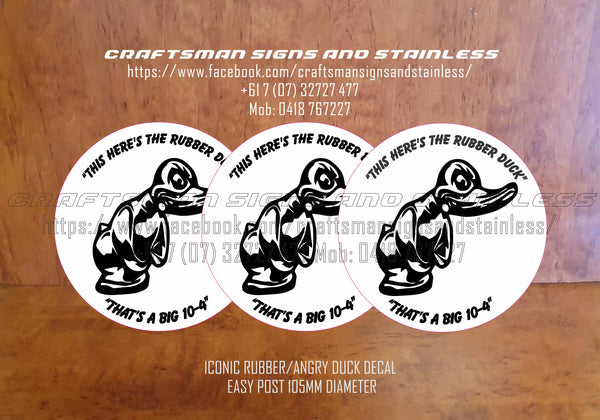 CONVOY Rubber/Angry Duck round vinyl decals